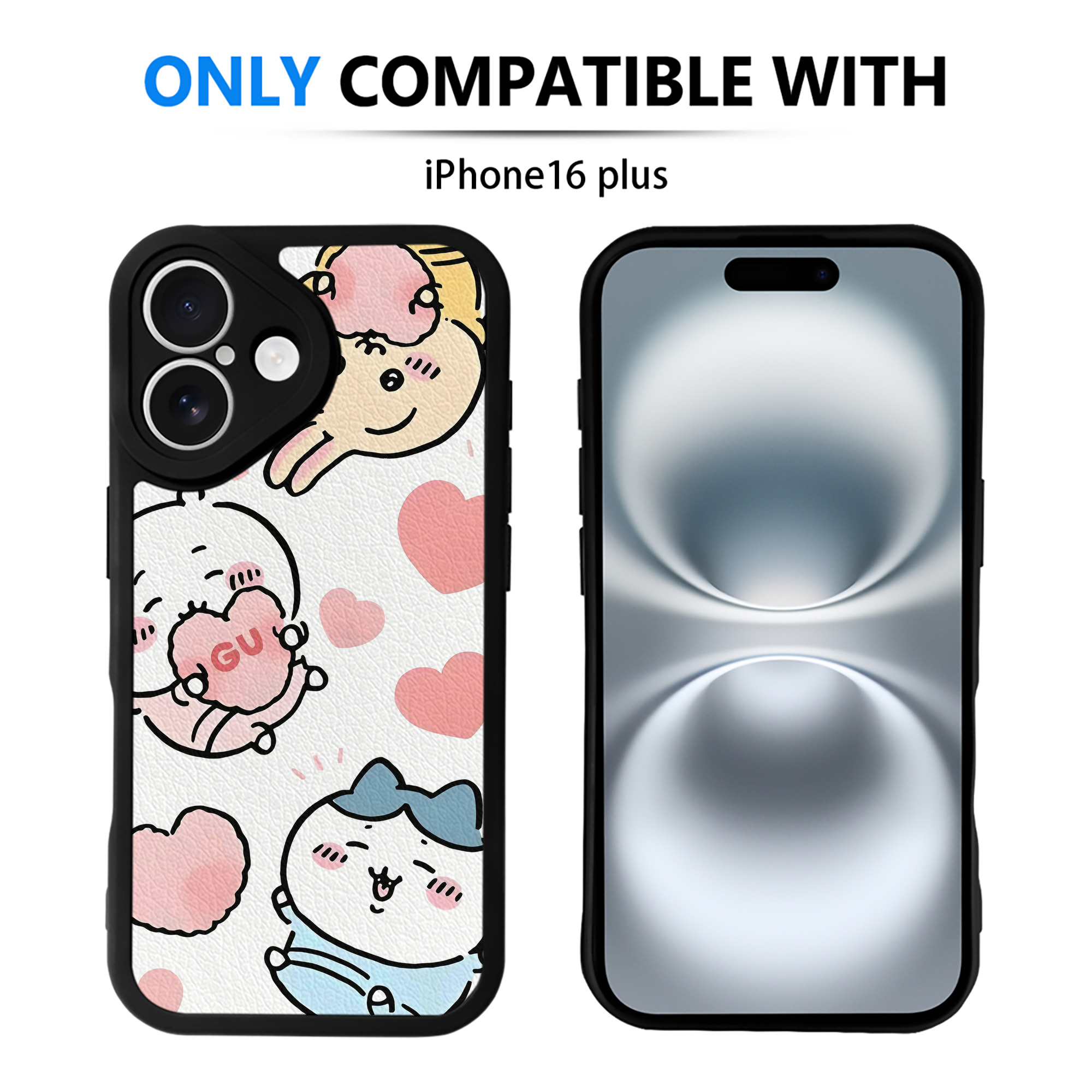 （画像用） ちいかわ Chii-kawa 【iPhone 16シリーズ対応】シリコンスマホケース（レザー調） 材質：シリコン